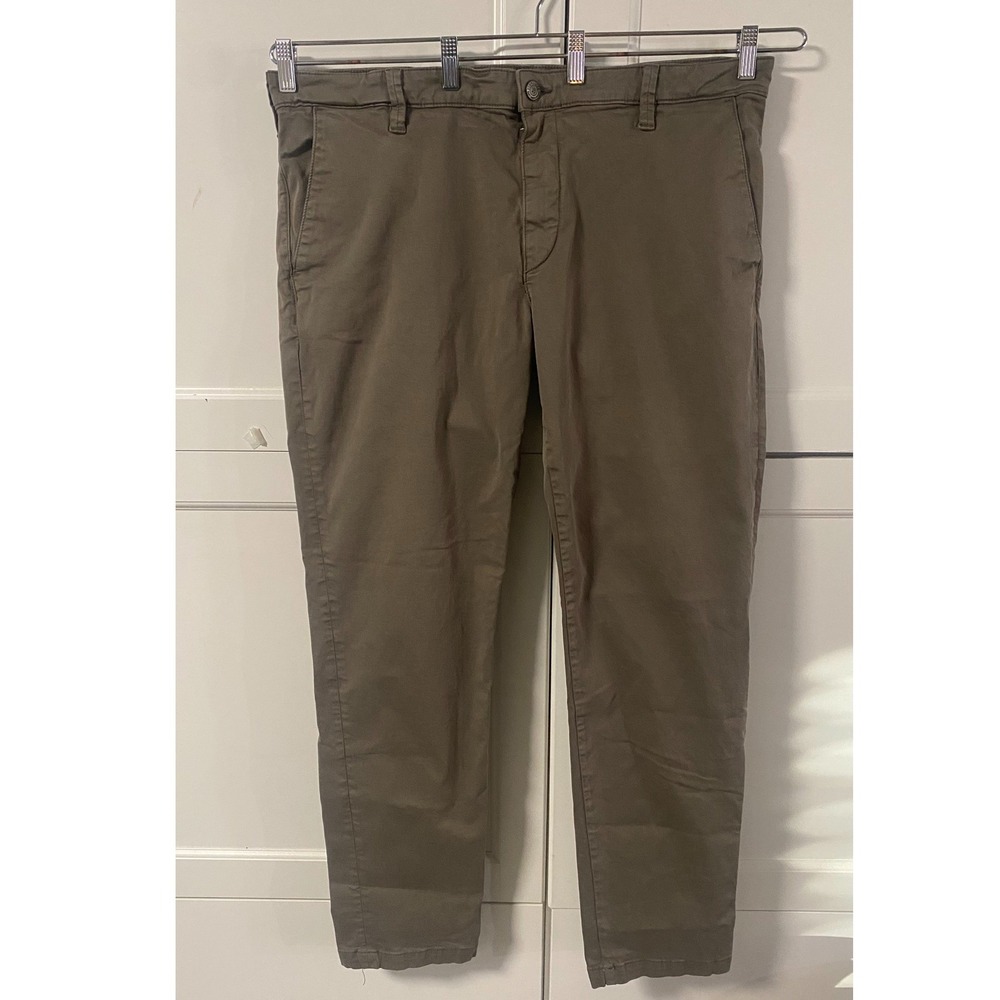 Mavi Edward Slim Straight Leg Chinos Mens 40/34 Olive Brown Stretch Twill Pants‎